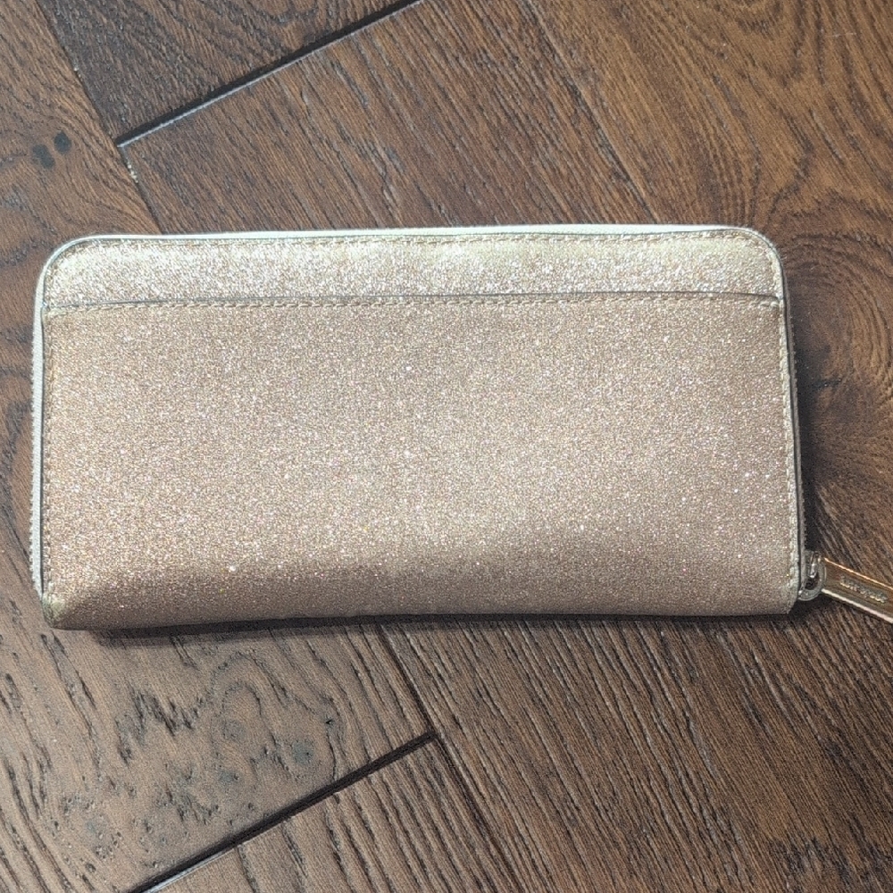 Kate Spade Gold Glitter Wallet - Picture 2 of 6